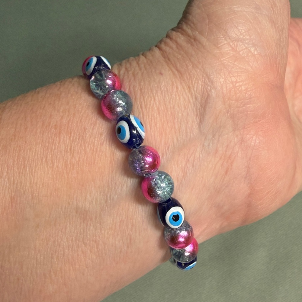 COLORFUL EVIL EYE BRACELET FROM GREECE - Picture 2 of 5